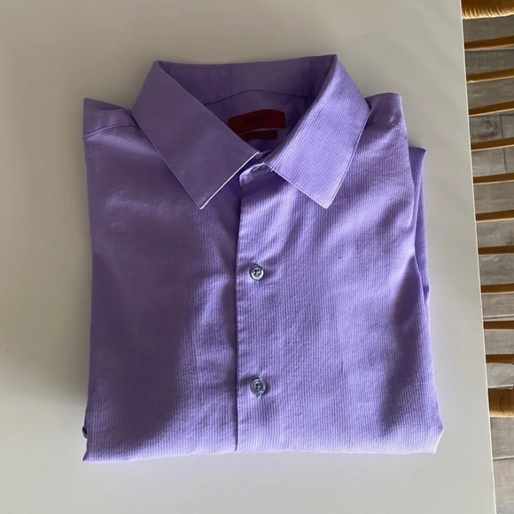 Alfani Fitted Button Down Stretch Dress Shirt - Picture 6 of 6